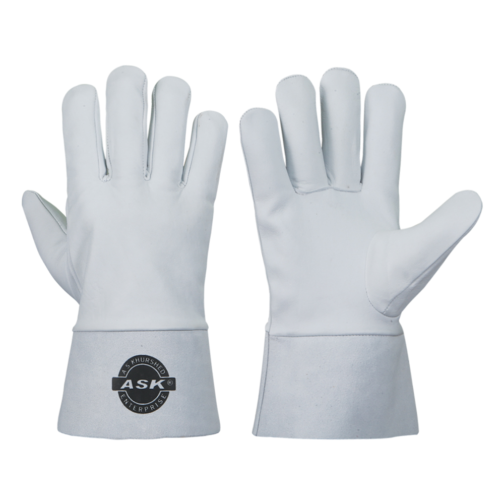 WELDING GLOVES COW SPLIT LEATHER KEVLAR® STITCHED REINFORCED PALM - Ask ...